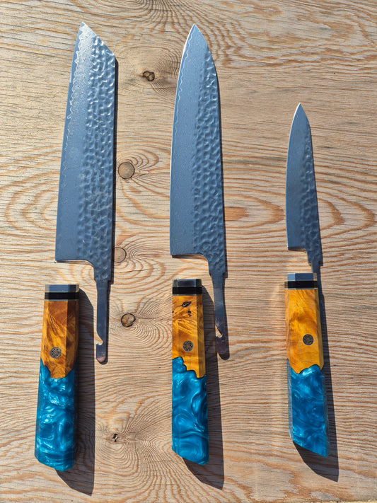 3 egenkomponert kokkekniver