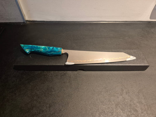 Unik kokkekniv med nydelig skaft